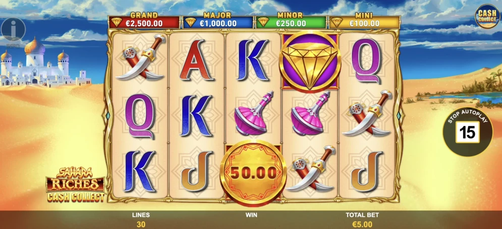 Sahara Riches Cash Collect Slot